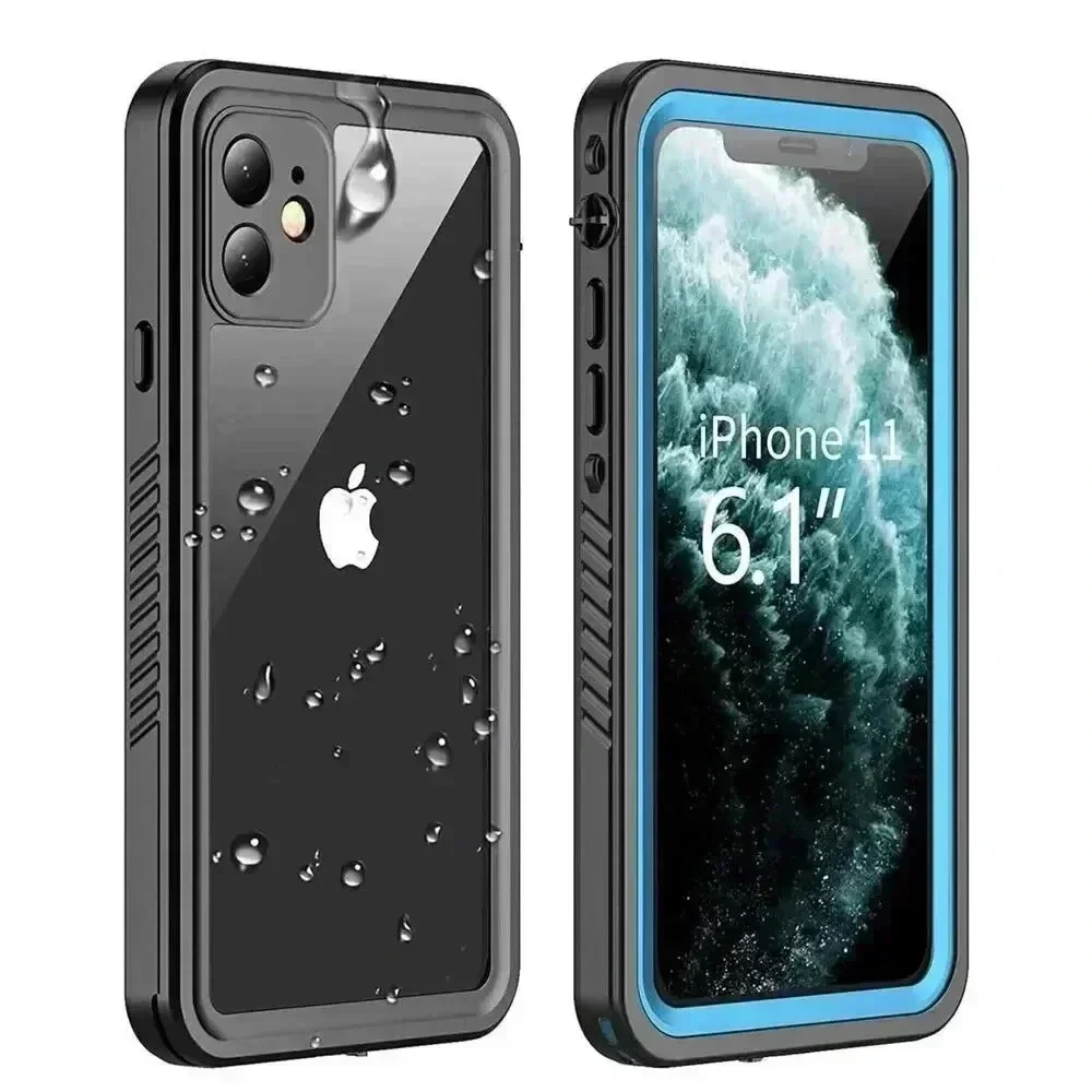 Waterproof Case For iPhone 11‎ 6.1” Built-in Screen Protector Full-Body Rugged